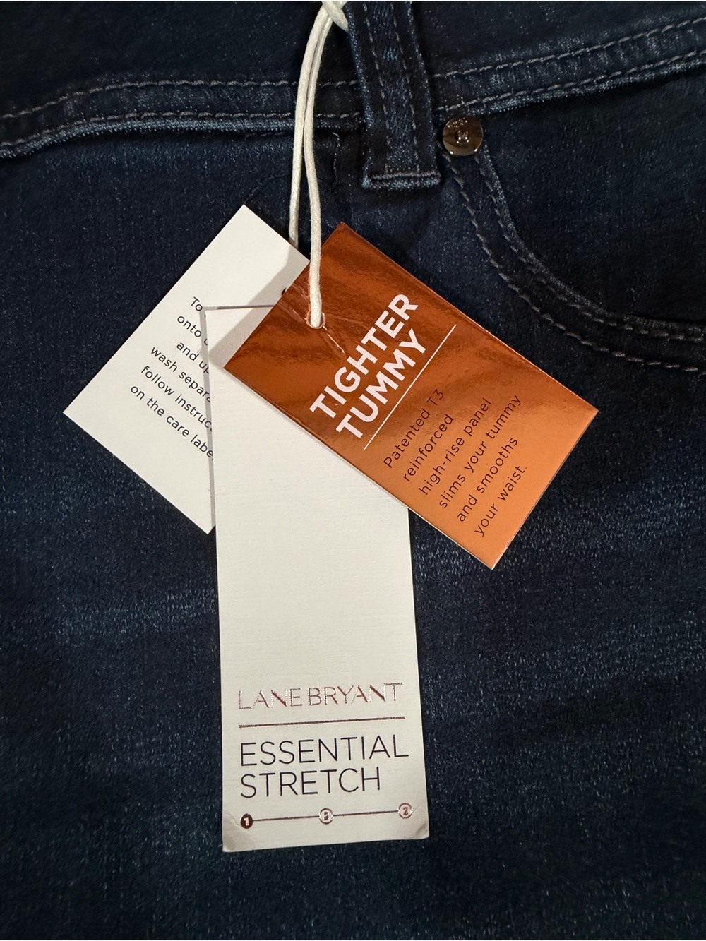 NWT Lane Bryant High-Rise Essential Stretch Bermuda Shorts Denim Tighter Tummy - Picture 4 of 8